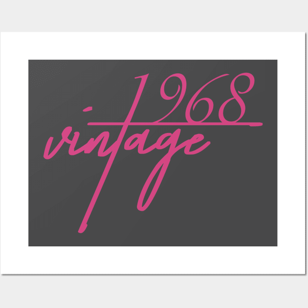 1968 Vintage. 52th Birthday Cool Gift Idea Wall Art by FromHamburg